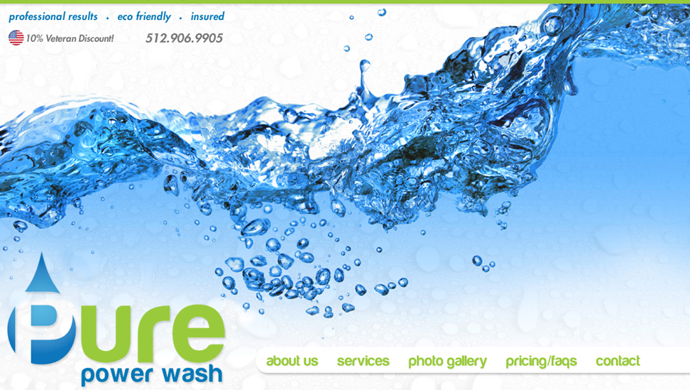 power wash website design in austin tx by saba graphix web designer